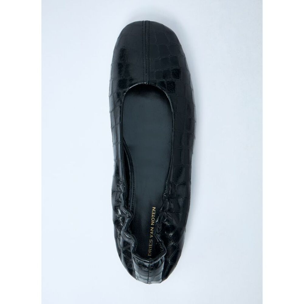 Dries Van Noten Women Croc-Embossed Ballerina Flats - Picture 6 of 7